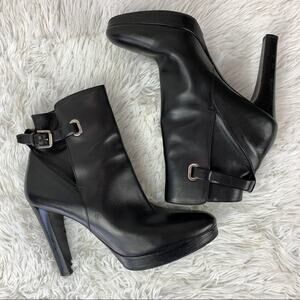 Ralph Lauren Collection Ankle Booties black size 9B, almond toe, classic, preppy